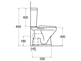 Posh Solus Close Coupled Toilet Suite S Trap with Soft Close Quick Release Seat White/ Chrome (4 Star)