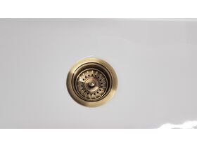 Turner Hastings Basket Waste and Long Thread (for ceramic sinks) Bronze electroplated on Stainless Steel 90mm x 50mm