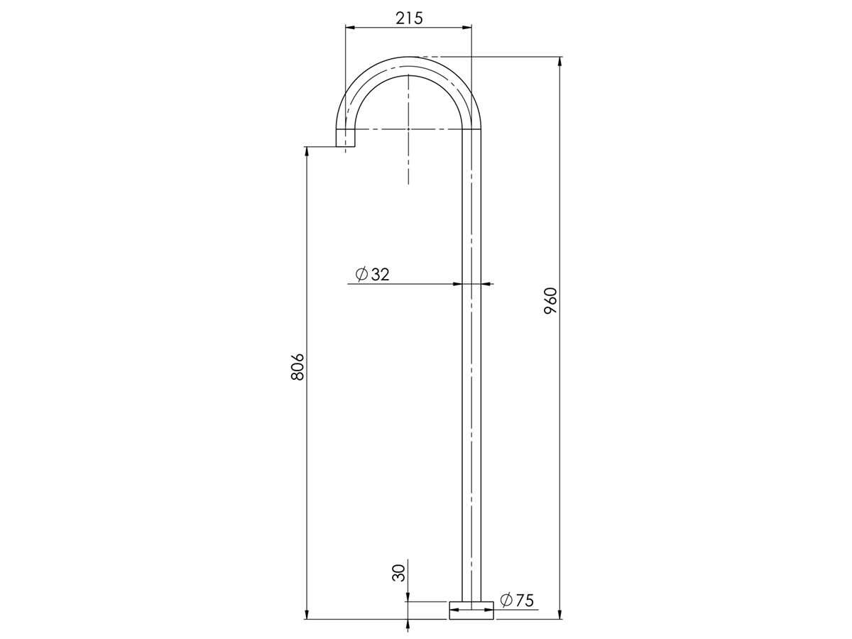 Vivid Floor Mounted Bath Outlet Chrome