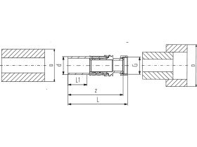 Technical Drawing - Cool-Fit 2.0 Brass Loose Nut Connector