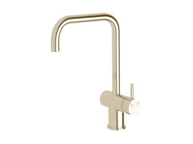 Scala Sink Mixer Tap Large Square Right Hand LUX PVD Brushed Platinum Gold (4 Star)