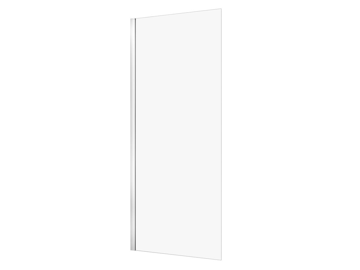 Hero - Kado Lux Frameless Rectangular Panel with Wall Channel Clear Glass 900mm Chrome