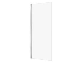 Hero - Kado Lux Frameless Rectangular Panel with Wall Channel Clear Glass 900mm Chrome