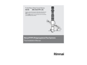 Installation Instructions - Rinnai Heavy Duty Continuous Flow HD210i