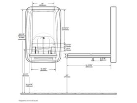 Koala Baby Change Table Horizontal Stainless Steel Surface Mounted