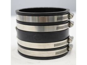 Flexible Coupling 100mm PVC Double Clip