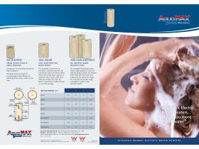 Specification Sheet - Aquamax Electric Hot Water System