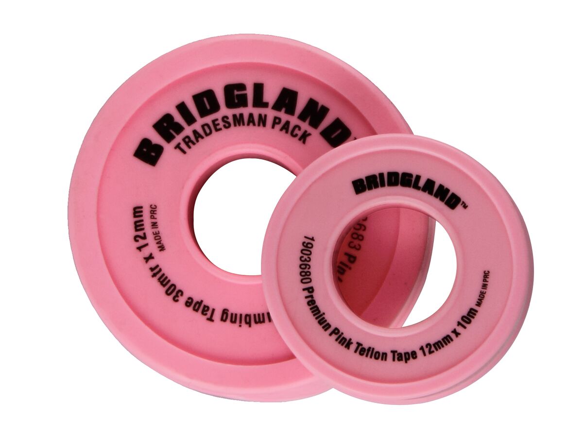 Bridgland Pink PTFE Tape 12mm x 30mtr