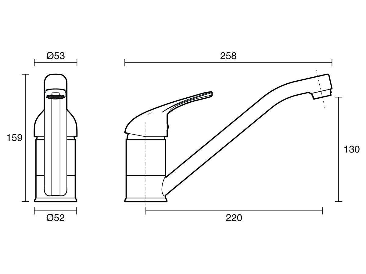 Base MK2 Sink Mixer Tap Chrome (4 Star) from Reece