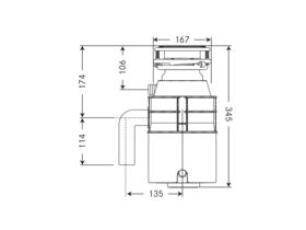 Franke Waste Disposer WD50R 1/2HP