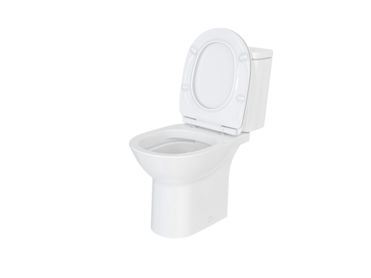Roca Debba Rimless Close Coupled P Trap Bottom Inlet Toilet Suite (4