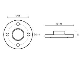 CTS Flange Adaptor Table E 40mm