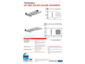 Technical Guide - Teknobili Up Blade Shower 2 Functions Chrome (3 Star)