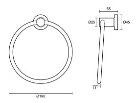 Technical Drawing - Scala Guest Towel Ring
