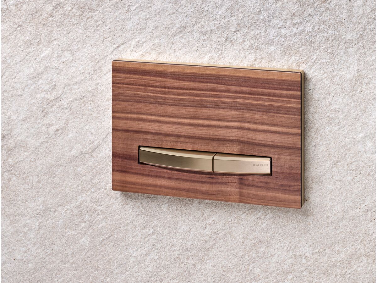 Geberit Sigma 50 Dual Flush Button Wood/Brass