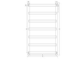 Milli Edge MK2 Heated Towel Rail 750mm x 1320mm Polished Stainless Steel