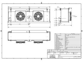Technical Drawing - Cabero Water Defrost Evaporator CH4E2/50W-1