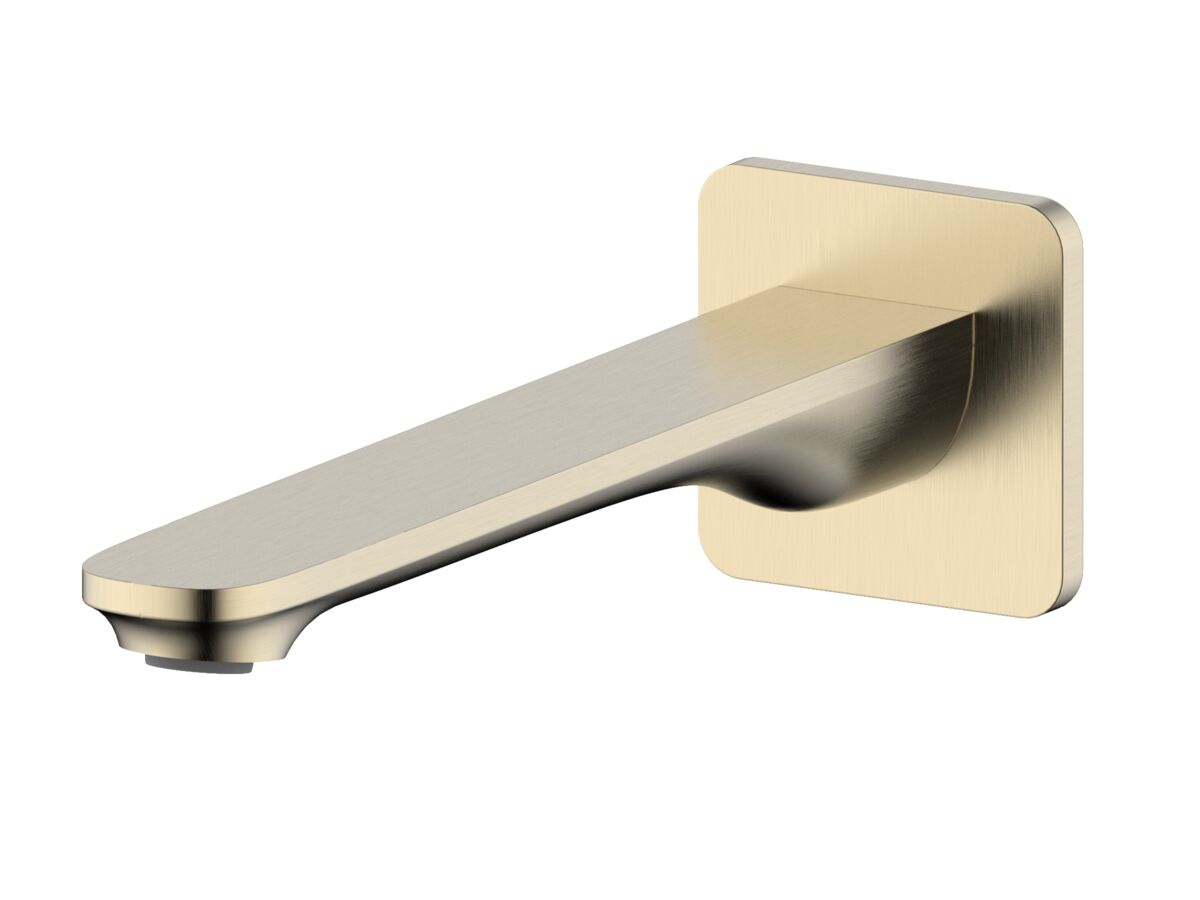 Mizu Silk Wall Basin/Bath Outlet 220 Brushed Brass (6 Star) Lead Free