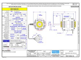 Specification Sheet - Fasco Fan Motor 240V 3Spd 600W 8061S082-03