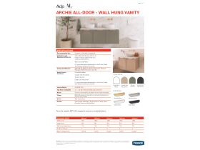 Specification Sheet - ADP Archie by Alisa & Lysandra Door Vanity Unit