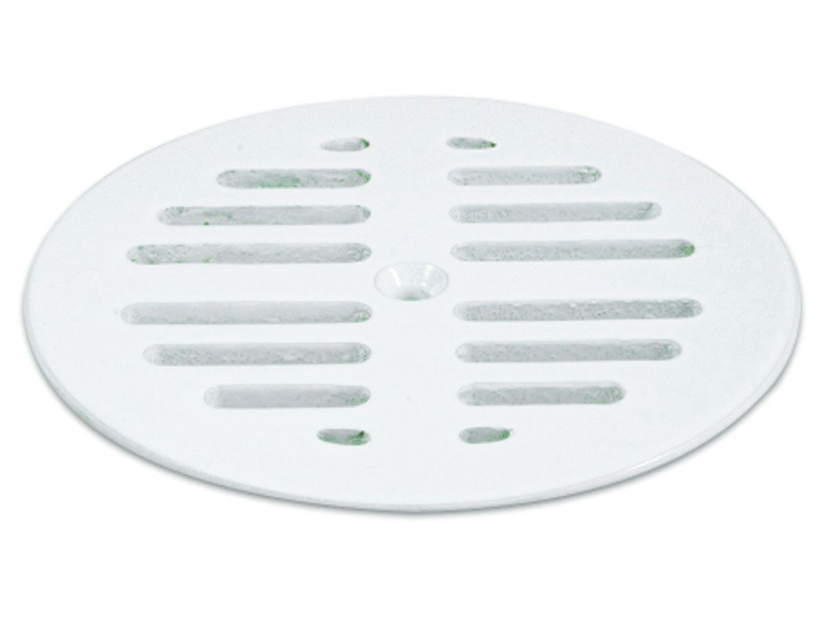 Shower Grate Slotted Brass White 80mm