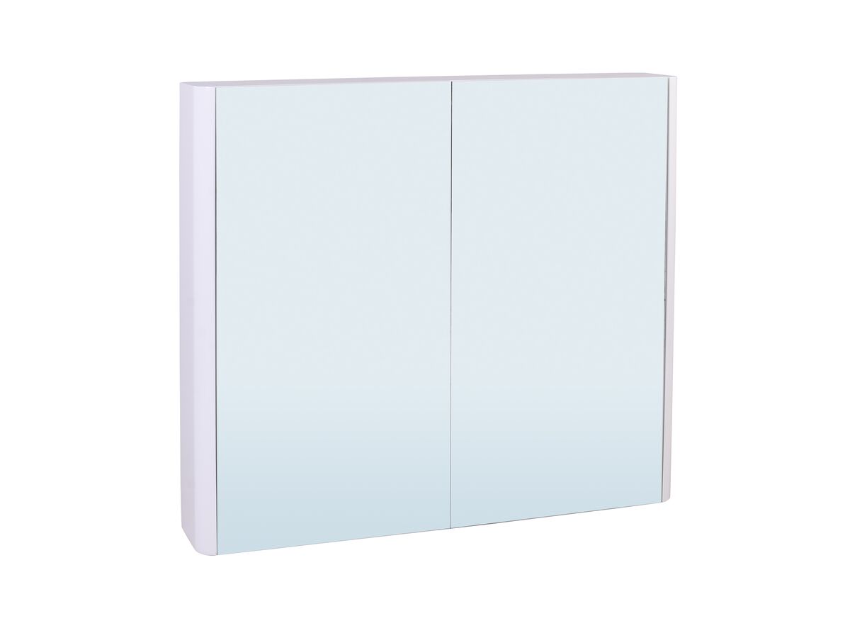 Posh Solus 900mm Mirror Cabinet 2 Doors White