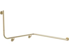 Mizu Drift 1110 x 1030 x 600 x 90 Degree Accessible Grab Rail Modular Right Hand Brushed Brass