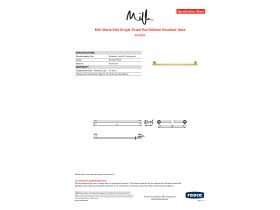 Specification Sheet - Milli Marle Edit Single Towel Rail 600mm Brushed Gold
