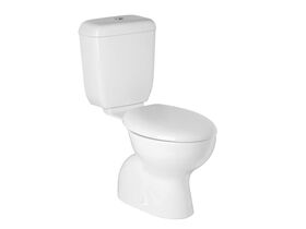 Posh Solus Round Link Toilet Suite S Trap with Soft Close Seat White (4 Star)