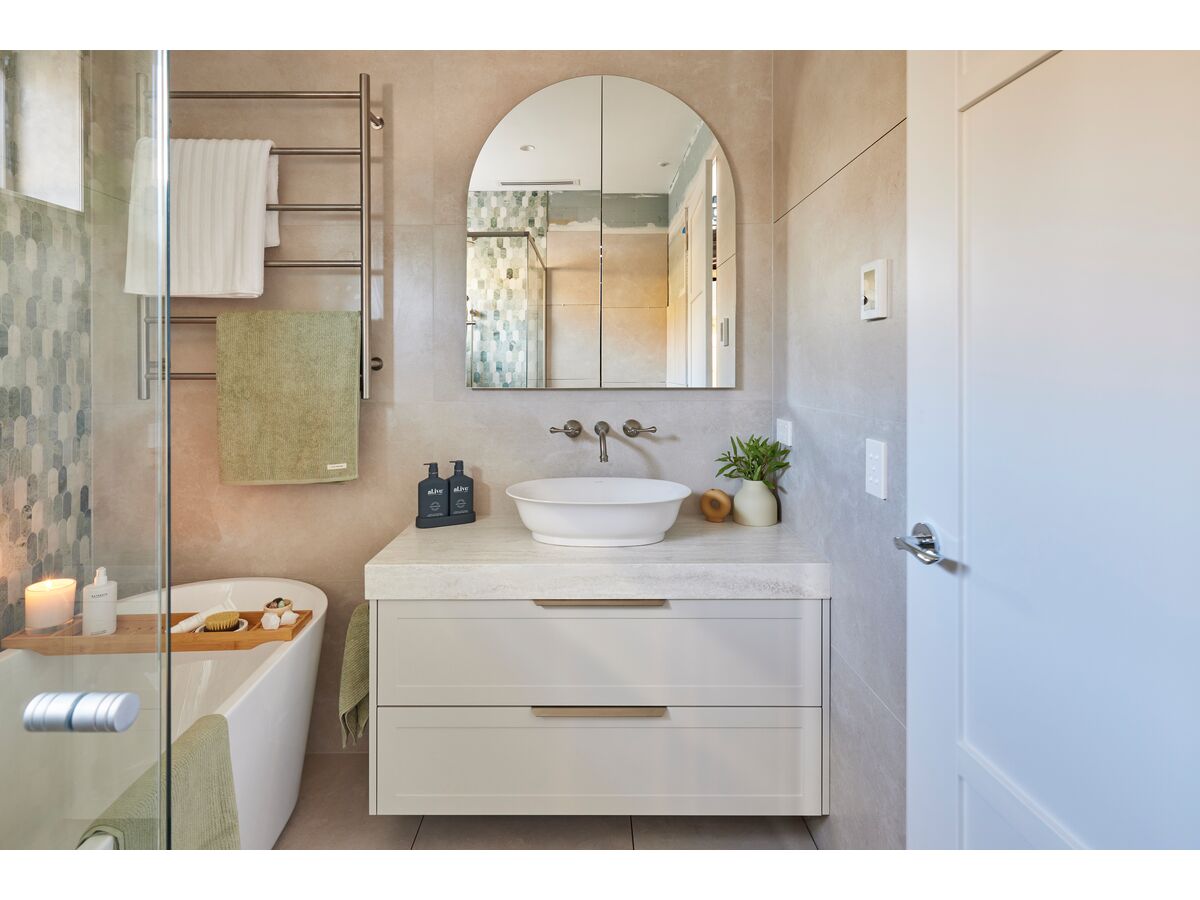 In Situ - Kado Lux Drawer Vanity Unit Wall Hung 1200mm Centre Bowl Cherry Pie Statement Top 2 Drawers (No Basin)