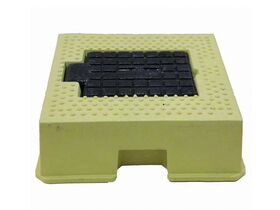 Hydrant Cover Square Plastic Base Yellow