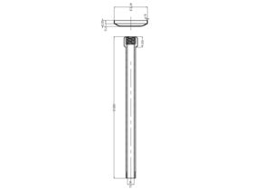 Mizu Vertical Shower Arm 300mm with cover Chrome