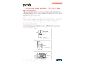 Installation Instructions - Posh Domaine Shower Bath 1500 x 750 x 410mm White