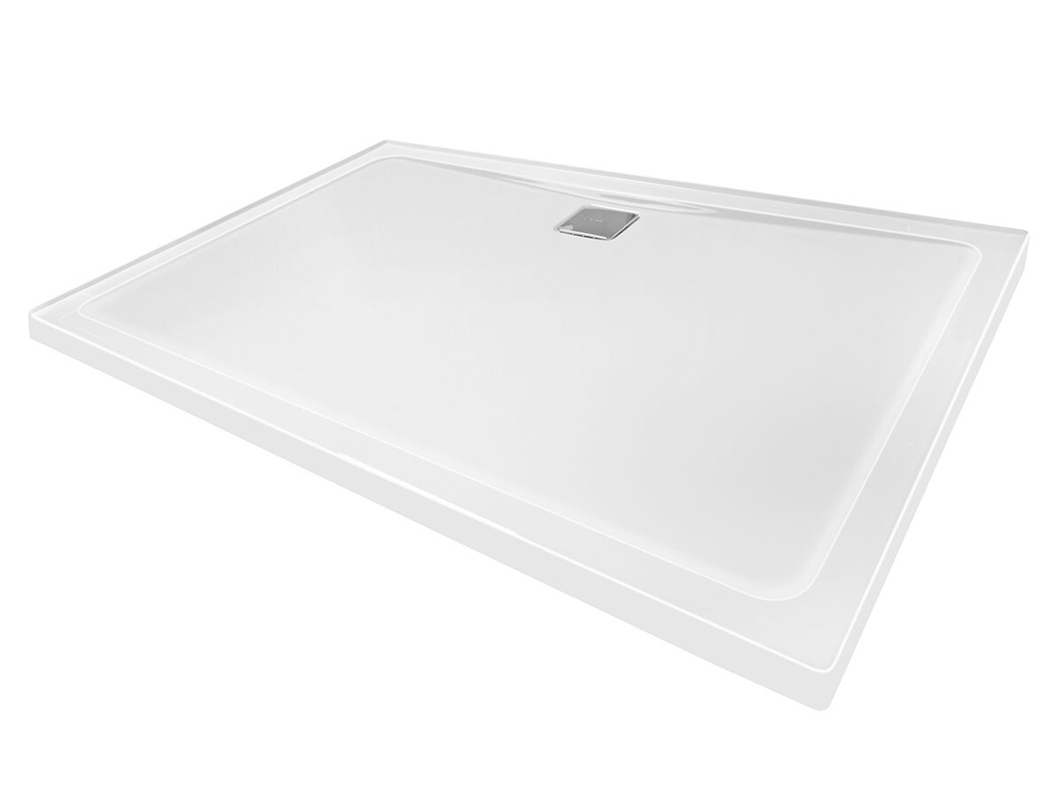 Kado Lux Shower Base 1200mm x 900mm Rear Outlet 3 Tile White from Reece