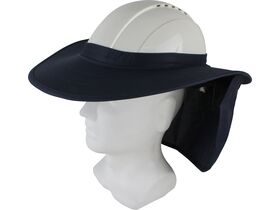 Maxisafe Hard Hat Brim with Neck Flap - Navy blue