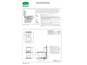 Technical Guide - Stylus Prima II Close Coupled Toilet Suite S Trap Soft Close Seat White (4 Star)