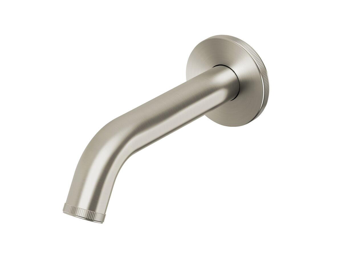 Hero - Milli Etch Wall Basin / Bath Outlet 160mm Brushed Nickel (6 Star)