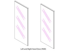 Posh Dominique MKII Mirror Cabinet Doors (Left & Right Hand) 600mm