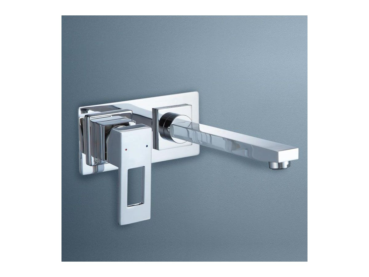 Quatro Wall Basin Mixer Loop Outlet Chrome