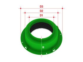 Promat Fire Collar Cast-In Green