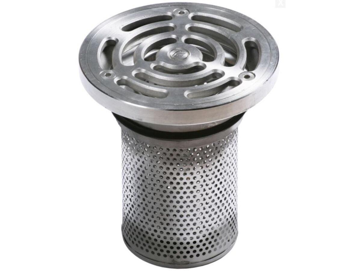 Floor Trap Combo Round Grate & Stainless Steel Strainer