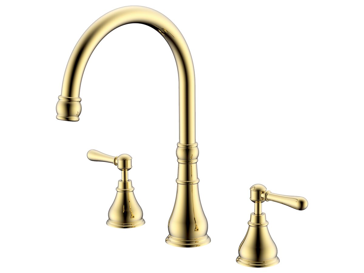 Milli Voir Hob Kitchen / Spa Set Lever Handle Brass Gold (4 Star)