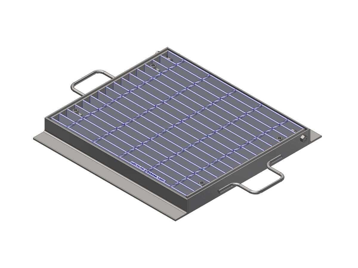 Steel Grate & Frame Galvanized 450mm x 450mm "D" CastIn from Reece