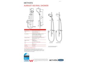 Technical Guide - Methven Aio Aurajet Rail Shower White (3 Star)