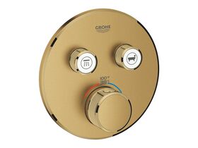 GROHE SmartControl Concealed Thermostat 2 Button Round Brushed Cool Sunrise