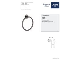 Technical Guide - GROHE Essentials Accessories Towel Ring Hard Graphite