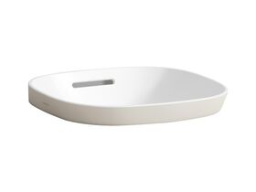 LAUFEN Ino Semi Inset Basin with Overflow No Taphole 350mm White