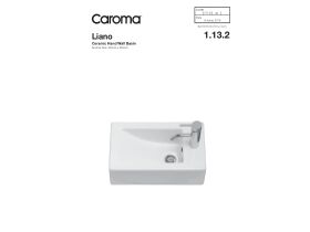 Caroma Liano Wall Hand Basin with Overflow 1 Taphole White