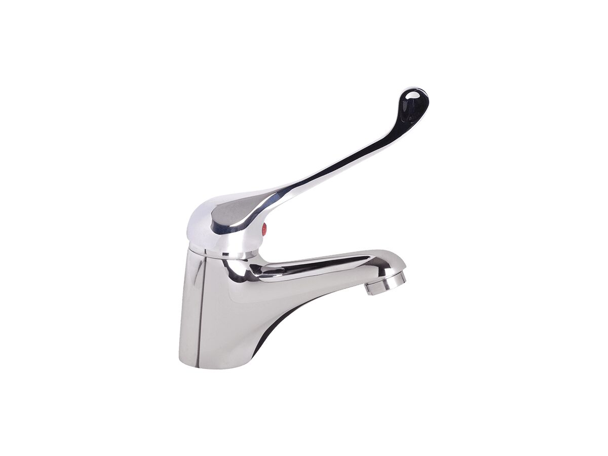 Abey Mixmaster Disabled Cast Basin Mixer Tap with Hot & Cold Indicators 40mm Chrome (4 Star)