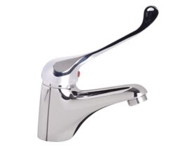 Abey Mixmaster Disabled Cast Basin Mixer Tap with Hot & Cold Indicators 40mm Chrome (4 Star)